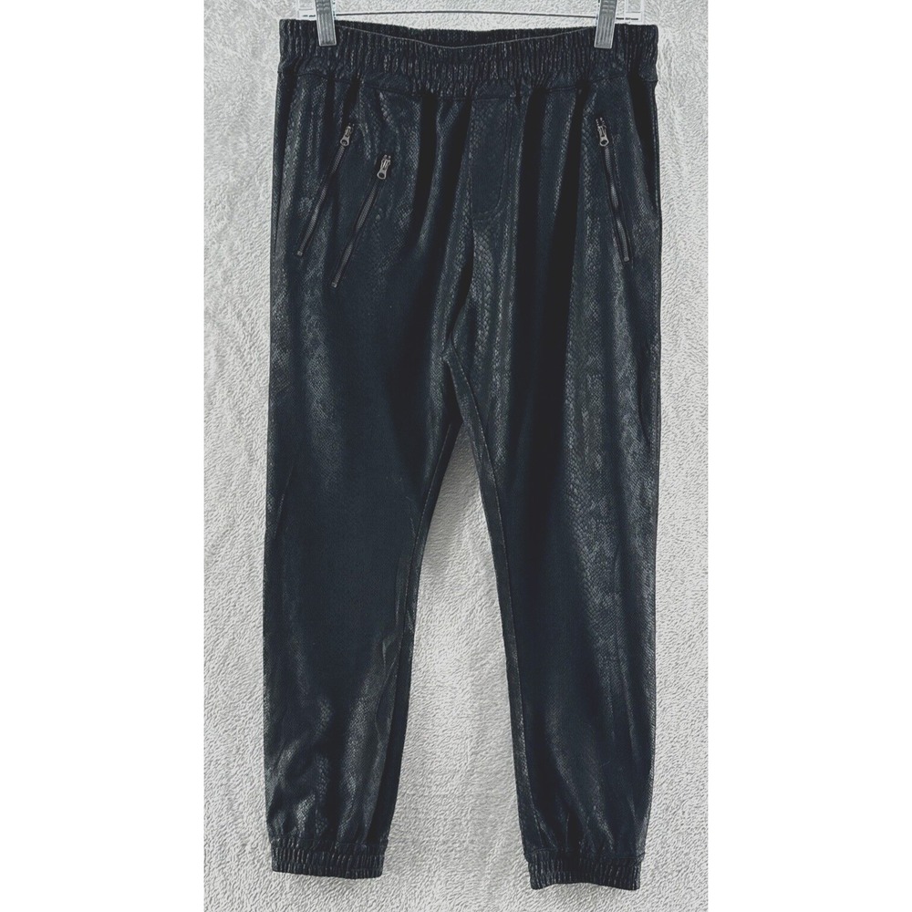 Fab' Rik Pants Womens Sz Small Cordova Faux Black Leather Jogger NWT